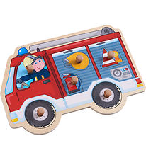 HABA Jigsaw Puzzle - 6 Bricks - Wood - Fire truck