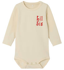 Name It Romper l/s - NbfLaby - White Swan