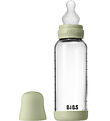 BIBS Feeding Bottle - 240 mL - Glass/Silicone - Sage