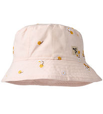 Wheat Bucket Hat - Alec - Powder Yellow Cherries
