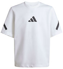 adidas Performance T-shirt - J ZNE Tee - Vit/Svart