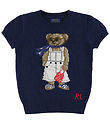 Polo Ralph Lauren T-shirt - Knitted - Navy w. Soft Toy