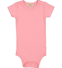 MarMar Bodysuit s/s - Rib - Modal - Plain - Pink Blossom