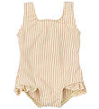 Petit Piao Swimsuit - Bow Tie - Bright Rose/White