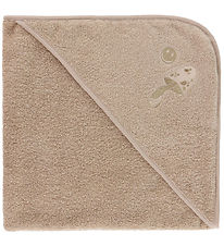 Nørgaard Madsens Baby towel - 75x75 cm - Sand w. Pade hat