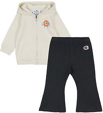 Champion Set - Cardigan/Trousers - Off White/Black w. Logo