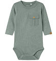 Name It Romper l/s - Modaal - NbmHowel - Slate Grijs