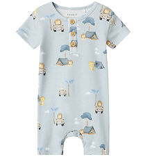 Barboteuse d'Été Name It - NbmHelp - Pearl Blue av. Imprimé