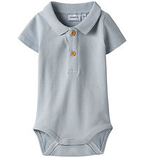 Name It Romper s/s - NbmHofman - Polo - Pearl Blue