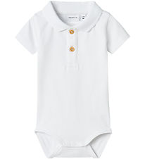 Name It Romper s/s - NbmHofman - Polo - Bright White