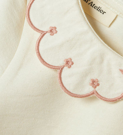 Lil' Atelier Stuttermabolur - NmfFundo - Coconut Mjólk/Misty Ros