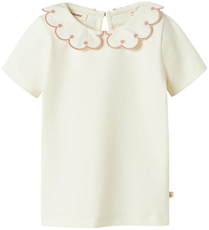 Lil' Atelier Stuttermabolur - NmfFundo - Coconut Mjólk/Misty Ros
