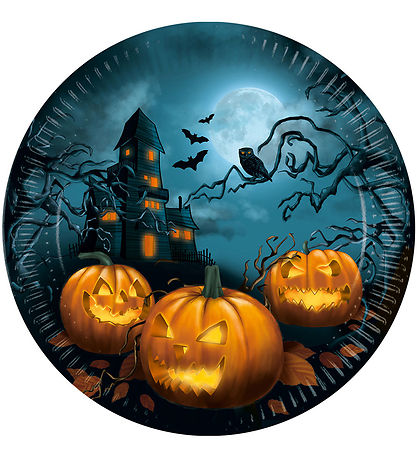 Decorata Party Pappadiskar - 8 Pakki - 23 cm - Halloween