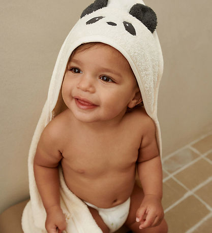 Liewood Baby towel - 70x70 cm - Albert - Panda Cream They
