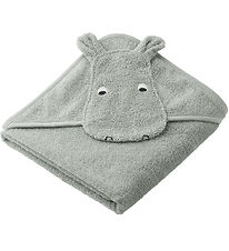 Liewood Baby towel - Albert - Hippo Dove Blue