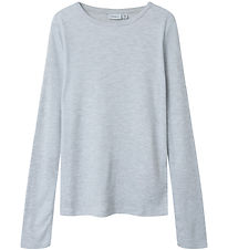 Name It Blouse - NkfTinemaj - Light Grey Melange