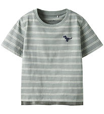 Name It T-Shirt - NmmVoby - Slate Grijs/Witkopgrijs