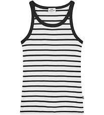 Mads Nørgaard Tanktop - Rib - Carinila - Vanilla Ice/Black