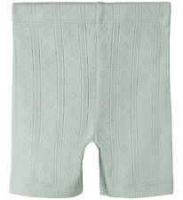 Name It Fietsbroek - NmfJsilke - Aqua Grijs m. Pointelle