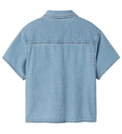 Name It T-shirt - NmmFido - Light Blue Denim/STRIPES