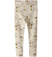 Name It Leggings -NmfHerosa - Peyote Melange m. Bloemen