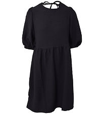 Hound Klänning - Crepe Puff- Svart