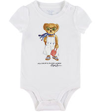 Polo Ralph Lauren Body k/æ - Hvid m. Bamse