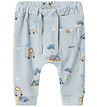 Name It Trousers - NbmHelp - Pearl Blue w. Print