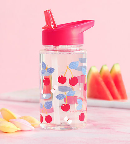 A Little Lovely Company Vatnsflaska - 450 ml - Kirsuber