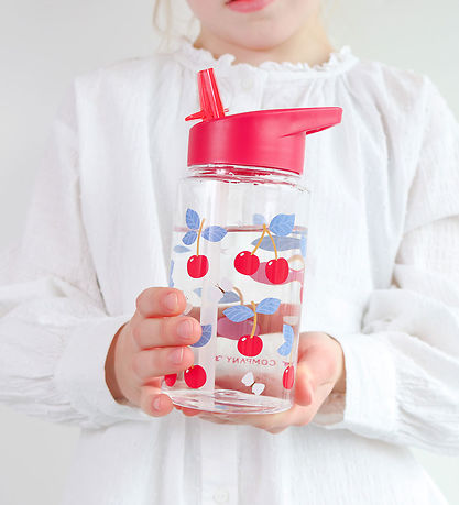 A Little Lovely Company Vatnsflaska - 450 ml - Kirsuber