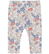 Name It Leggings - Modaal - NmfHaile - Bright White m. Bloemen