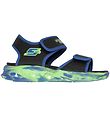 Skechers Sandals w. Lights Sola - Black/Blue