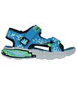 Skechers Sandalar - MEGA Splash 4K - Svart/Blátt/Grænt