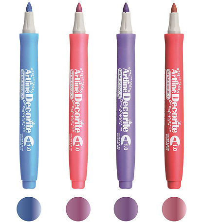 Artline Markers - Decorite Brush - 4 pcs - Contemporary Metalli