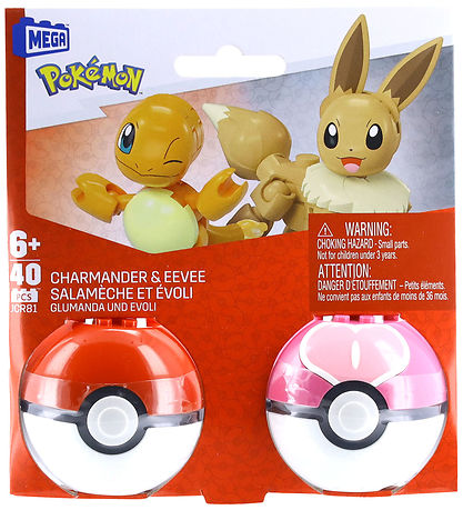 MEGA Pokémon - 40 Partar - Charmander og Eevee