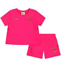 Nike Shorts Set - T-shirt/Shorts - Dri-Fit - Hyper Pink