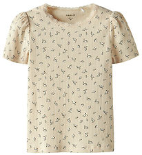 Name It T-Shirt - Rib - NmfHoise - Zon Kiss m. Bloemen