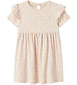 Lil' Atelier Kjóll - Rib - NmfGago - Peach Blush M. Blóm