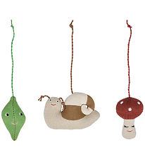 OYOY Hangspeeltje - 3 stk - Bos - Bruin/Groen/Rood