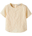 Name It Shirt s/s - NkfVioleta - Buttercream w. Embroidery Angla