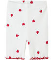 Name It Bicycle Shorts - Rib - NmfJillie - Bright White w. Straw