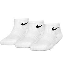 Nike Ankelstrumpor - Dämpad - Dri-Fit - 3-pack - Vit