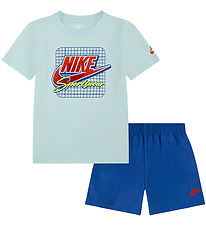 Nike Shortsset - T-shirt/Shorts - Ljusblå/Blå