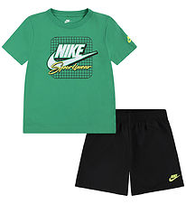 Nike Shortsset - T-shirt/Shorts - Grön/Svart