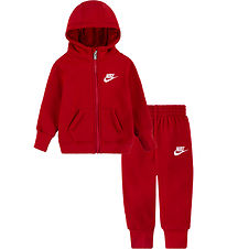 Nike Sweatset - Cardigan/Sweatpants - Gymröd