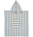 Wheat Towel Poncho - Little - Terrycloth - Blue Swim Stripe
