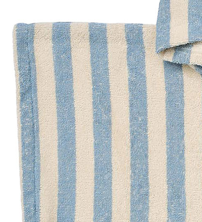 Wheat Towel Poncho - Little - Terrycloth - Blue Swim Stripe