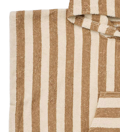 Wheat Badeponcho - Liten - Frotté - Cappuccino Stripe