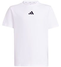 adidas Performance T-shirt - J SL 160 - Vit/Svart m. Logo