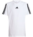 adidas Performance T-shirt - J 3S 160 - White/Black w. Logo